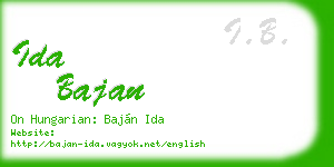 ida bajan business card