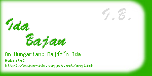 ida bajan business card